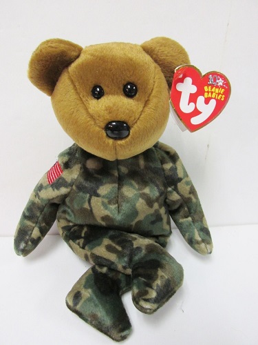 Hero Military / USO Bear<BR>Ty Beanie Baby Bear<br>(Click on picture for full details)<br>